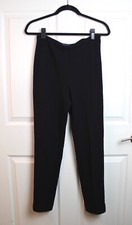 Ralph Lauren Collection Purple Label Black Wool Crepe Pants Side Zip Size 6 READ