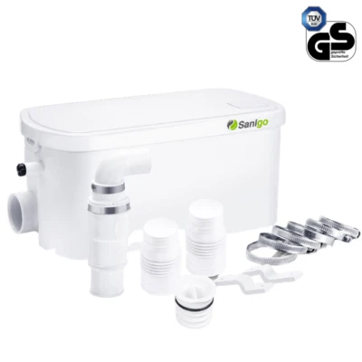 Sanigo Hebeanlage 250W Duschpumpe 100L/Min Abwasserpumpe 8m Waschbecken, Dusche