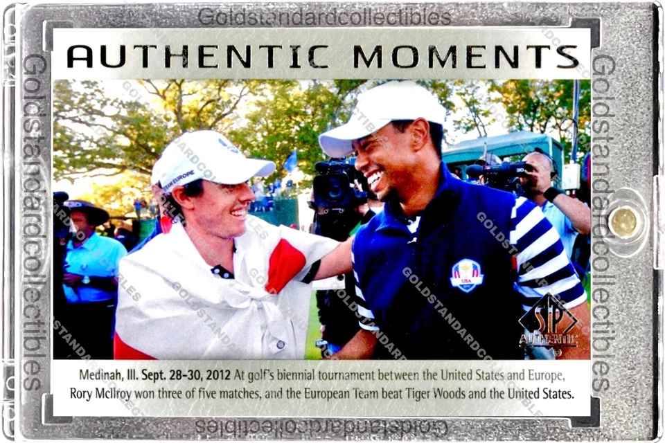 Rory Mcilroy Tiger Woods RARE ROOKIE INVESTMENT CARD SSP UPPER DECK MASTERS MINT - Image 2 of 2