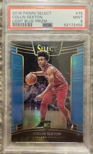 2018-19 Select Basketball Collin Sexton Rookie Light Blue #223/299 PSA 9 Jazz