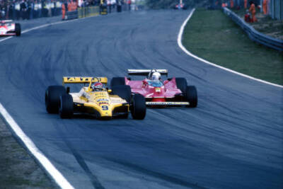 1980 Jan Lammers ATS Ford D4 Jody Scheckter Ferrari 312T5 F1 Old Photo