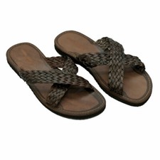 Mens Vintage Mexican Leather Slippers and Non-Slip Bottom Beach Italy
