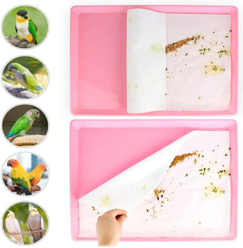100PCS Bird Cage Liner Papers, Disposable Cage Paper Liners Precut Absorbent Cus - Picture 2 of 12