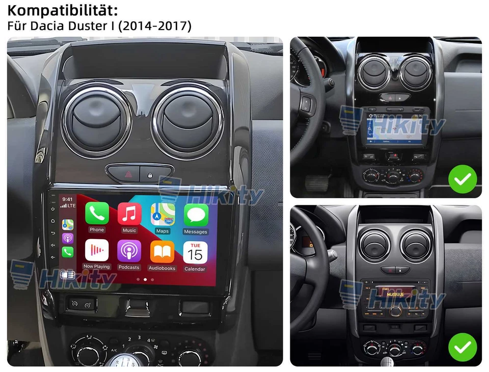 DAB+ Android Autoradio Für Dacia Duster 2014-2017 Kabellos CarPlay GPS Navi WIFI - Bild 2 von 4