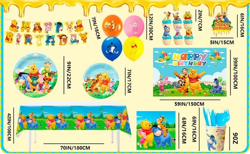 Winnie the Pooh Birthday Party Supplies, Decorations and Party Tableware Sets - Picture 7 of 10