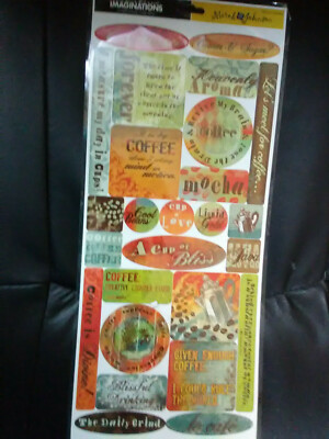 Creative Imaginations Coffee Scrapbook Stickers Marah Johnson + CM Mug Stencil