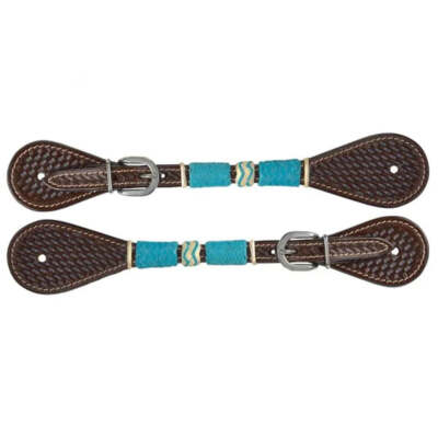 1025-35-SC Circle Y Turquoise Round Up Spur Strap NEW