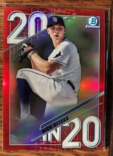 2020 Bowman Draft Nick Bitsko 20 In 20 Red Refractor Parallel /5 Tampa Bay Rays