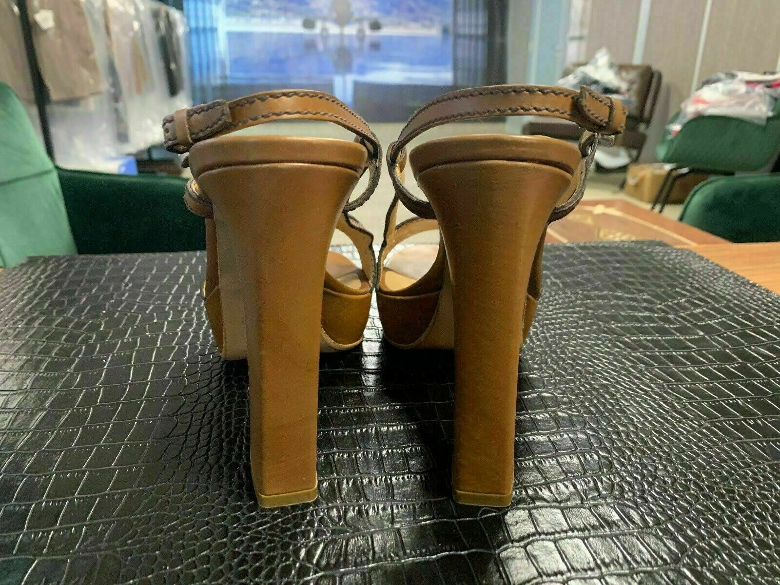 Prada Iconic Plateau Cult Sandals Pumps High Heels Shoes Mules 40