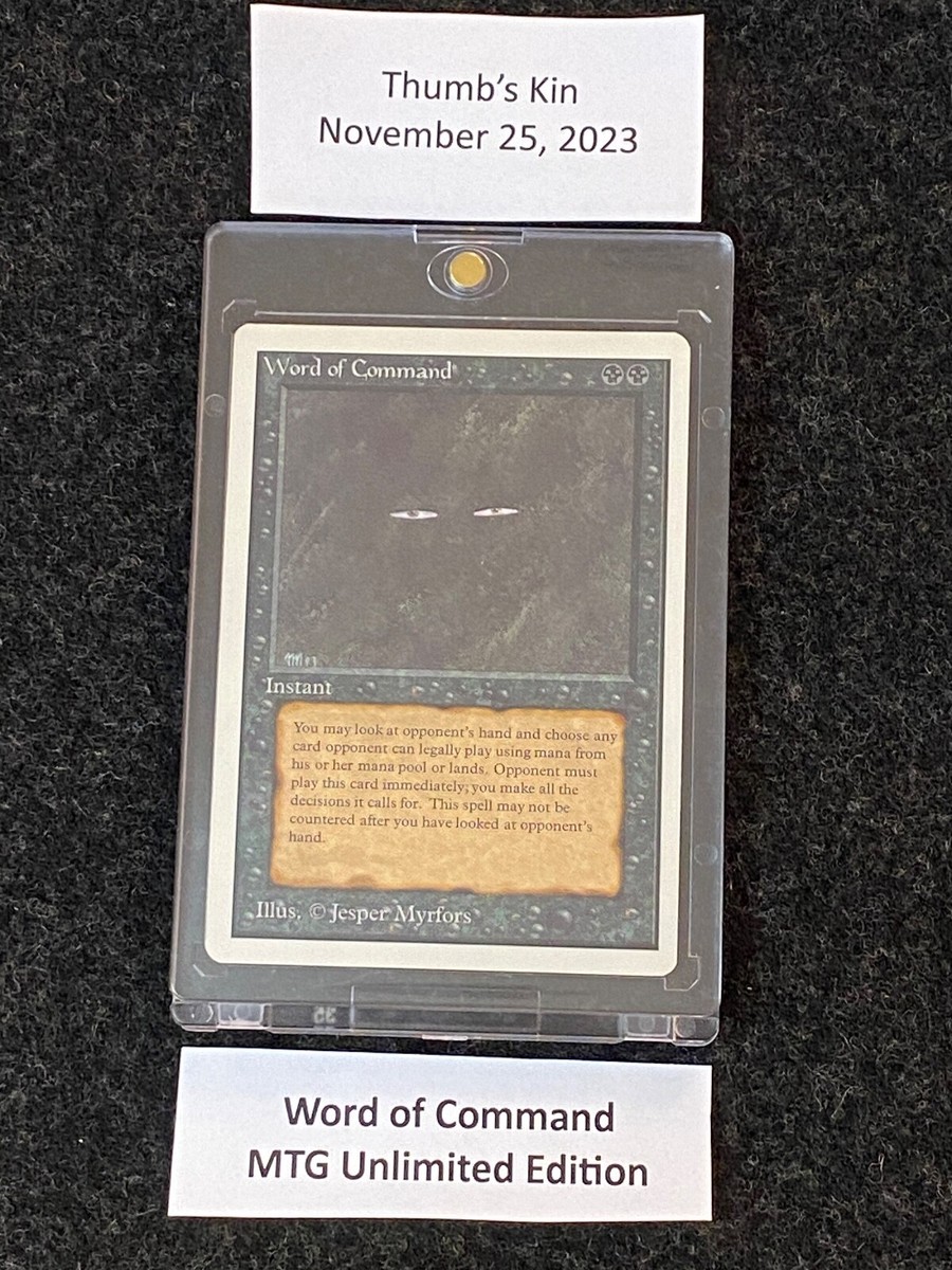 MTG Unlimited Edition Word of Command Vintage Card Excellent