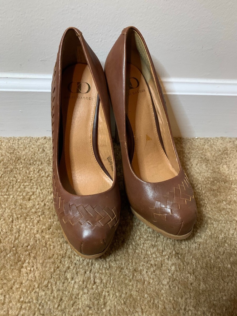 Escarpins Talons Aiguilles Plateforme Marron Kelsi Dagger - Taille US 7 Occasion