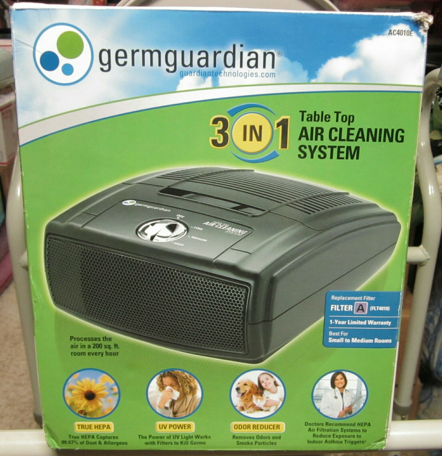 GERMGUARDIAN TABLE TOP AIR PURIFIER SYSTEM eBay