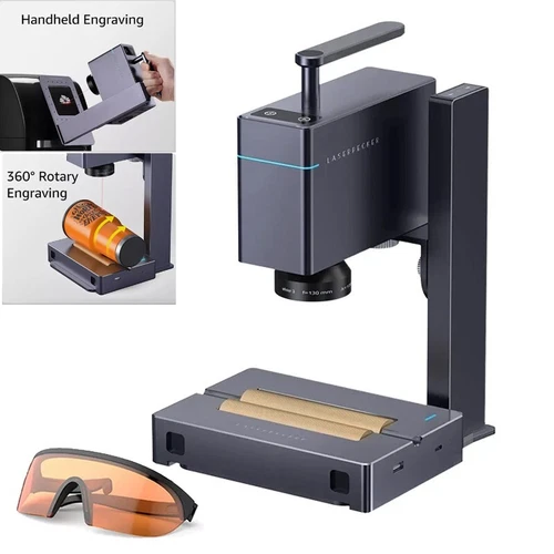 LaserPecker 3 Laser Engraver Laser Marking Machine Metal&Plastic Engraver+Roller