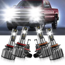 LED Headlight Hi Low Beam Fog Bulb For Chevy Silverado 1500 HD Classic 2007-2007