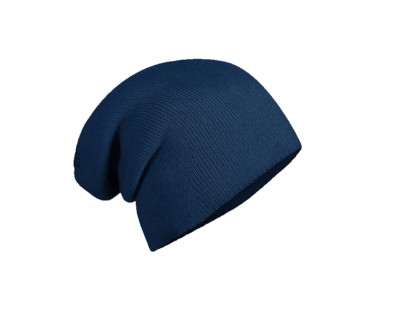 Black Unisex Knitted Beanie Hat - Woolly Acrylic Ski Hat, One Size Fits Most