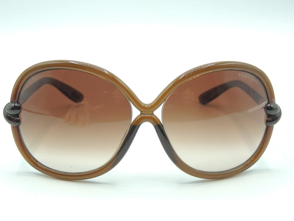 Gafas de sol Tom Ford Nicole TF164 marrón redondas grandes  Foto 2 de 4