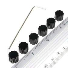 Instrument Control Knobs, Machined 6061 Anodized Aluminum, 6 each 