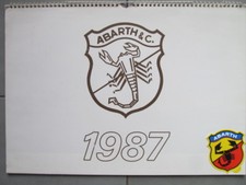 Kalendarz ścienny FIAT ABARTH CLASSIC 1987 + 2 naklejki ABARTH, matchbox ACM, rzadki