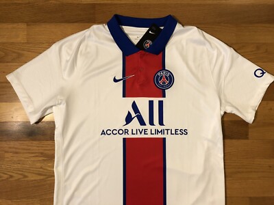 New L Nike PSG Paris Saint-Germain 20/21 Stadium Away Jersey