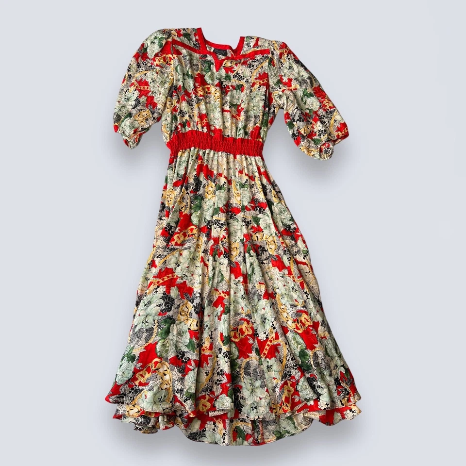 Vestido Diane Fresco Vintage Años 70 80 Diane Fries Original Seda Foto 2 de 4