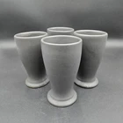 Red Wing Pottery Gray TUMBLER Cup Set 2nds Vintage Lot of 4