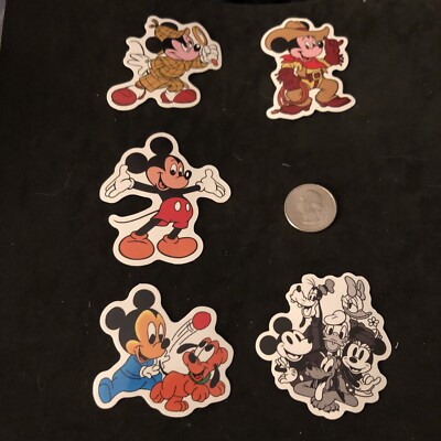 Mickey Sticker Size Disney Stickers - Disney Mickey Mouse and Friends Lot of 5 Stickers. | eBay