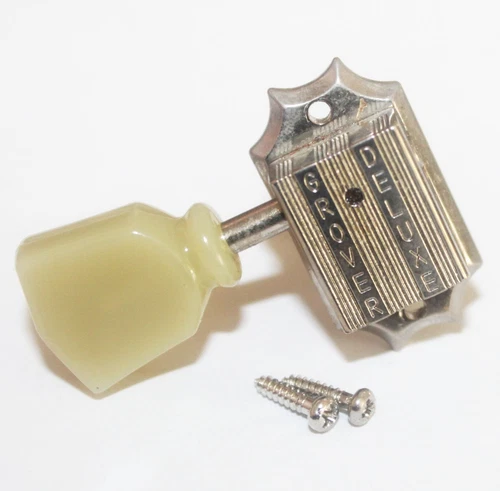 Grover Deluxe Tuner P. W. P.W. Treble Side Green Button (05235)