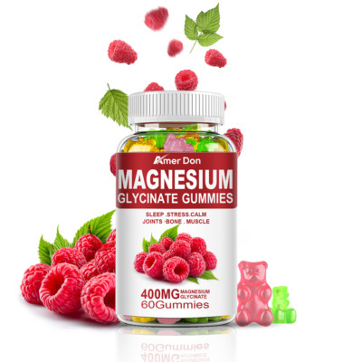 NATURAL Magnesium Glycinate ADVANCEDCOMPLEX 600mg 60 Gummies Gluten Free&Non-GMO