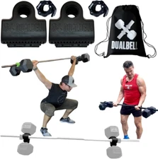 Dumbbell Barbell Converter - 1" Standard Bars, up to 100Lb Capacity - Dumbbell C
