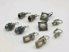 Vtg Costume Jewelry Earrings Necklace Jacket Style Dangle Lot 1940s Pierced Ears