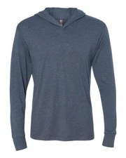 Next Level 6021 Unisex Triblend Hooded Long Sleeve Pullover T-Shirt