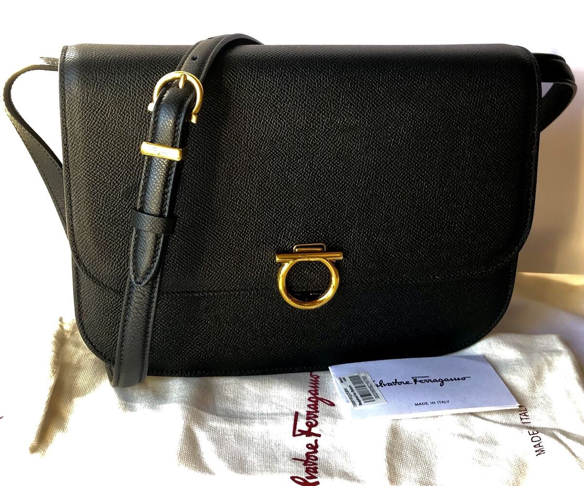 Salvatore Ferragamo Gancini Flap Shoulder Bag