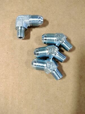 BIG DOG MOTORCYCLES FLARE OIL LINE FITTINGS 90 & 45 * 1/8 NPT SET 4 HARLEY AIH