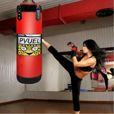 Heavy Duty Punching Bag Training Glove Set Boxing MMA Fitness Training Bag 39.4"