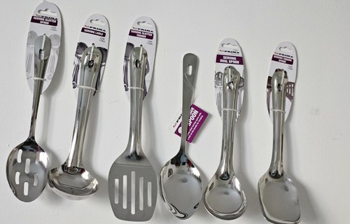 Set 6 cucchiai in acciaio inox strumenti da cucina utensili da cucina utensili da cucina cucchiai da servizio - Foto 2 di 3