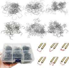 1200pcs  6 Types Welding Hot Staples For Repair Most Plastic Cracks and Handmade