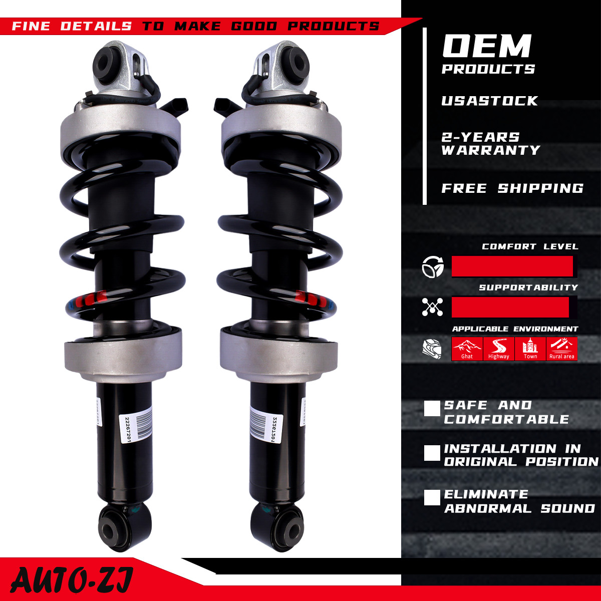 Pair Front Shock Absorber Struts w/Magnetic Ride For Audi R8 V8 V10 2007-2015