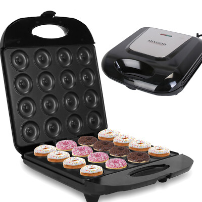 Mini Donut Maker- 1400W Electric Nonstick Doughnut Maker Machine -16 Donut Maker
