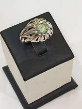 Men Silver 925 Sterling Ring Natural Russian Moissanite,Jewelry             