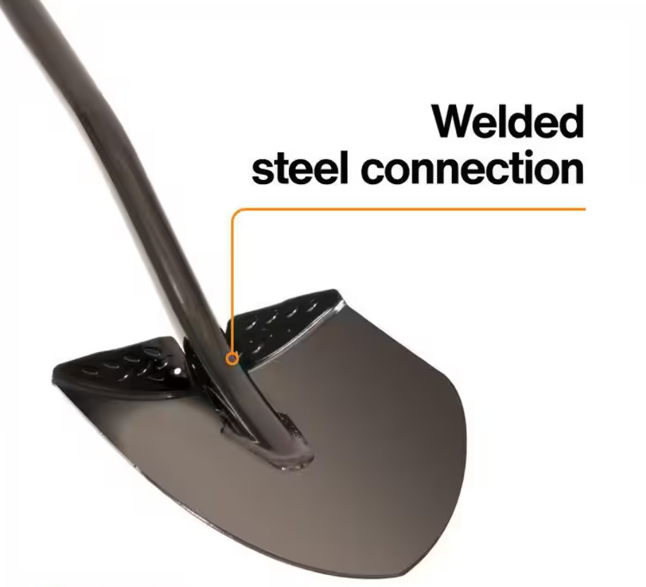 57.29" Digging Spade Shovel Heavy Duty Welded Steel, Long Handle, Powder Coated