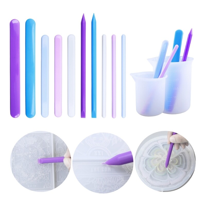 Resin Silicone Stir Shaker Handle DIY Crystal Epoxy Resin Mold Mixed Glue