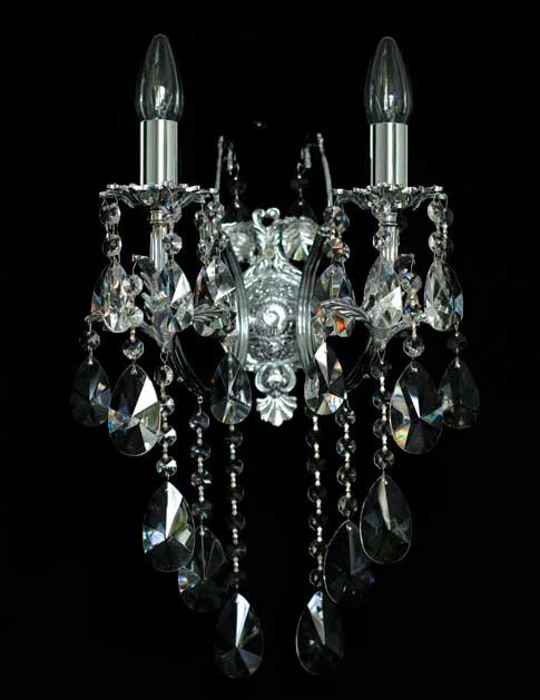 Estilo Moderno Cristal Aplique Lámpara de Pared Verdadero Cristal Oro O Plata - Imagen 2 de 3