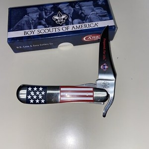 CASE XX 18069 BOY SCOUTOF 🇺🇸 RED WHITE AND BLUE SYNTHETIC SMOOTH RUSSLOCK SS