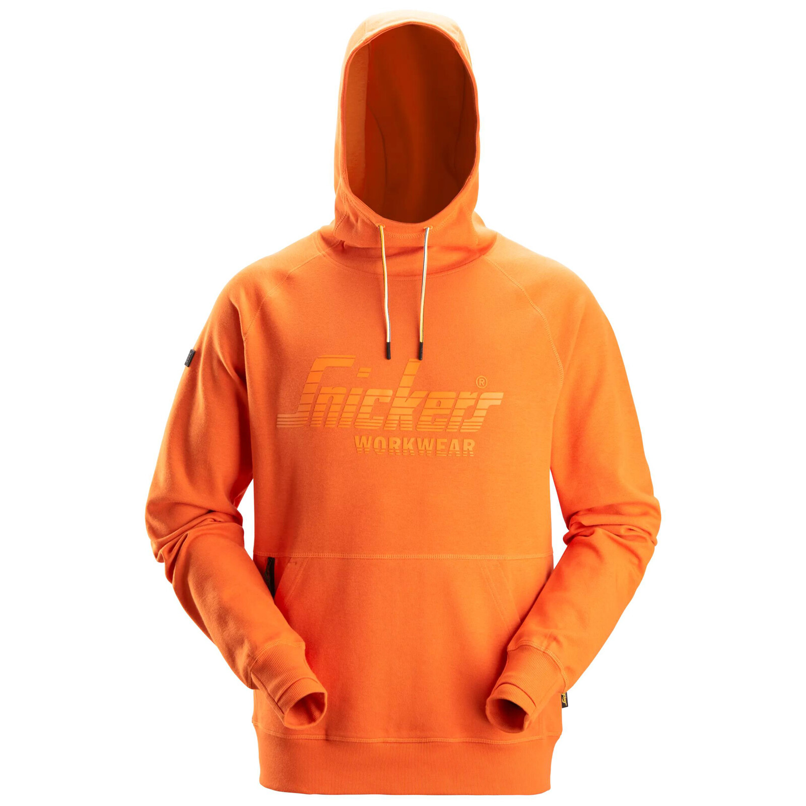 Snickers Mens Workwear Logo Hoodie Sweatshirt Jumper Orange Blue - 2894