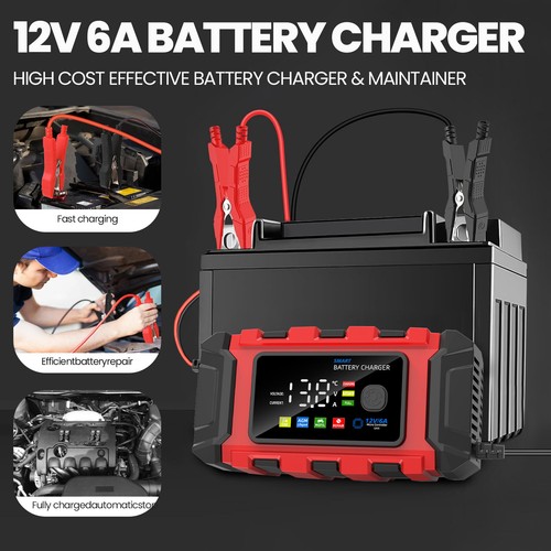 12V 6A Car Battery Charger Automatic Trickle Repair For Lead-acid AGM Lifepo4 - Picture 4 of 13