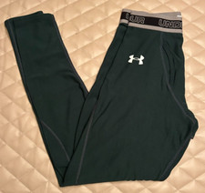 Under Armour Boy's Performance Apparel Thermal Base Layer Pants Dk Green L NWOT