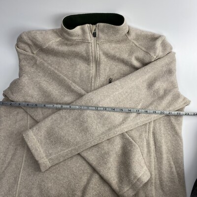 Vintage Woolrich Men's Large Tan 1/4 Zip Pullover Jacket