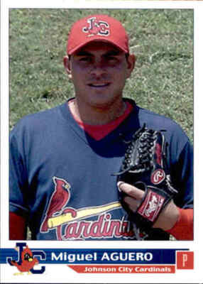 2003 Johnson City Cardinals Grandstand #1 Miguel Aguero Lara Venezuela VZ Card