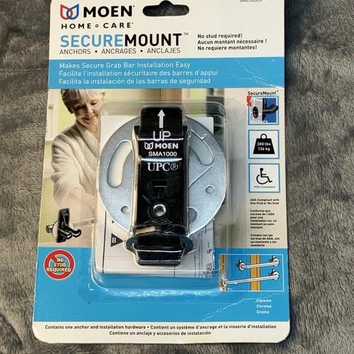 Moen SMA1005CH Home Care SecureMount Grab Bar Secure Mount 1 Anchor eBay