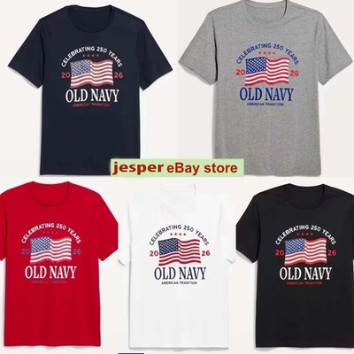 OLD NAVY US Flag 2026 250th Anniversary reprint T Shirt